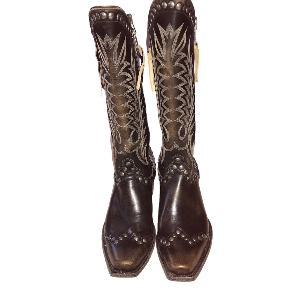 Old Gringo Rock Razz Stud Double Zip Western Cowboy Boots